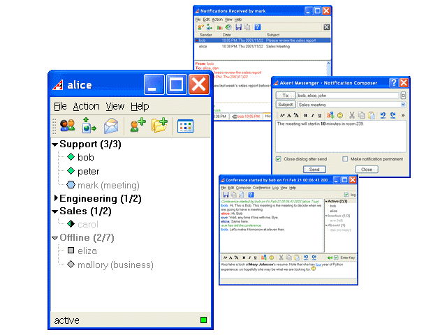 LAN, instant, messenger, chat, conference,  file,  transfer, network, not Winpopup, alerts, notification